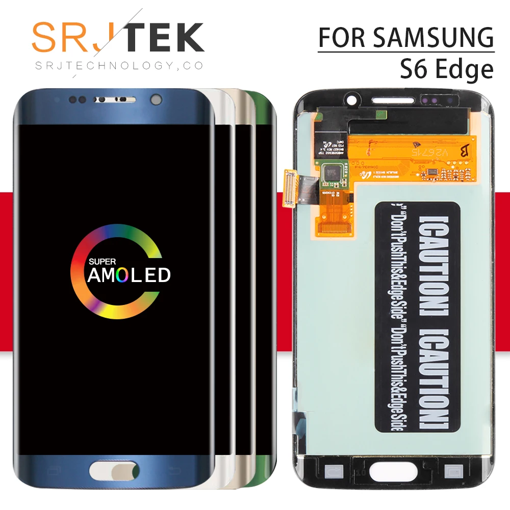 

AMOLED Srjtek For Samsung Galaxy S6 edge G925F LCD Display Touch Digitizer Sensor Glass Assembly For S6 edge G925 G925V G920i