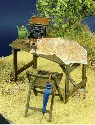 

1/35 Scale Unpainted Resin figure WWII Battlefield Command Table(not contain map)