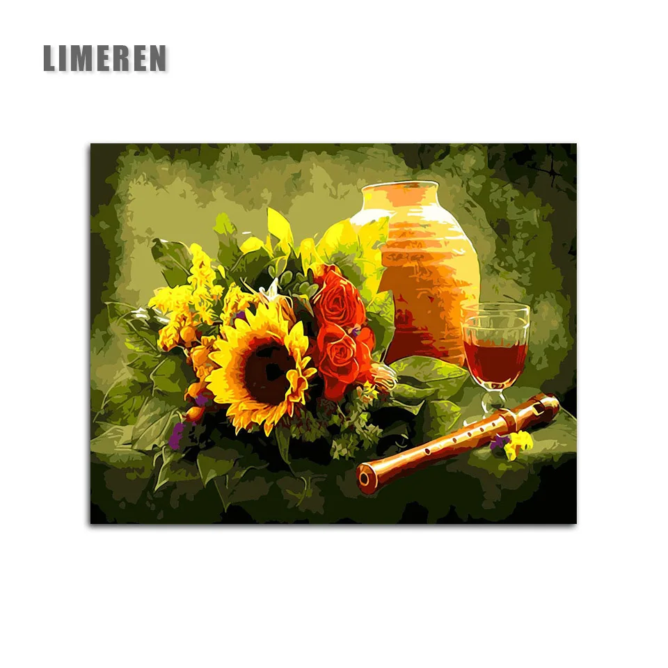 Red wine DIY Painting By Numbers Kits Drawing Painting By Numbers