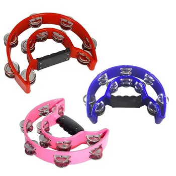 

Plastic Double-layer Flower Drum Ring Ktv Special Hand Rattle Orff Double Row Bell Flower Ring Music Instrument