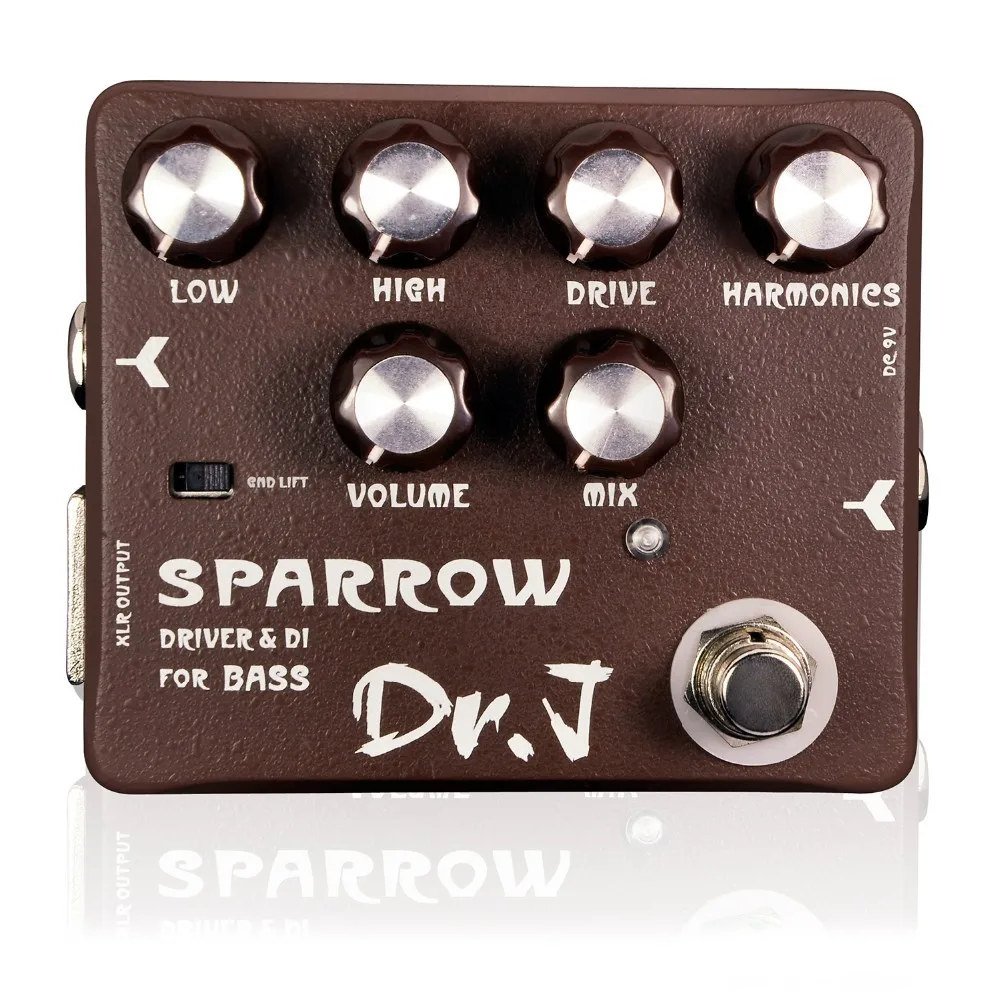 Dr. J D-53 Sparrow Driver DI Guitar Effects Pedal for Bass Hand Made Electric Bass Overdrive Pedal efeito True Bypass Dr. J D-53 Sparrow Driver DI Guitar Effects Pedal for Bass Hand Made Electric Bass Overdrive Pedal efeito True Bypass