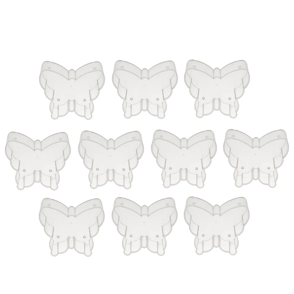 10x Clear Butterfly Tealight Cup Tea Light Holder Candle Molds Wedding Decor