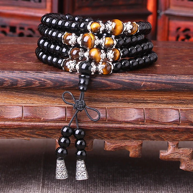 

NAPOLN Tibetan Buddhist Mala Bracelets With Beads 6MM Charm Bracelets Jewelry Hot Selling Accessories 2018 Dropshipping