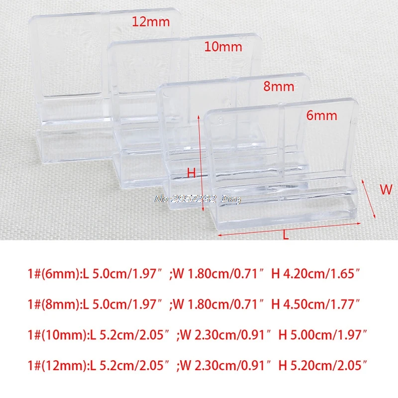 6/8/10/12 мм аквариума акриловые клипсы Стекло крышка Поддержка Держатели 1 шт