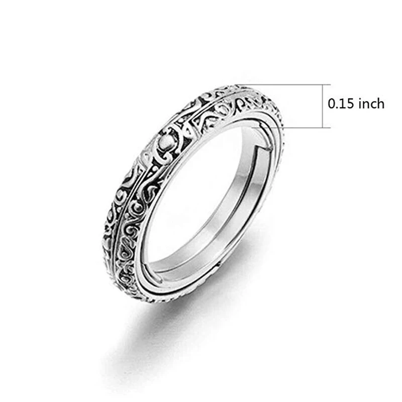 Qevila New Astronmical Ball Rings for Women Lover Men Germany Vintage Cosmic Finger Ring Necklace Dual-Use Fashion Jewelry Gifts (15)
