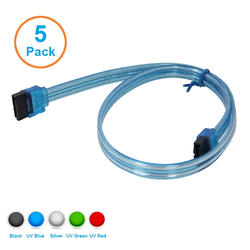 5PCS SATA 3 Cable,Super Speed SATA3 Controller to SSD HDD Hard Disk Drive SATA III Data Connector forASUS Gigabyte MSI Wholesale