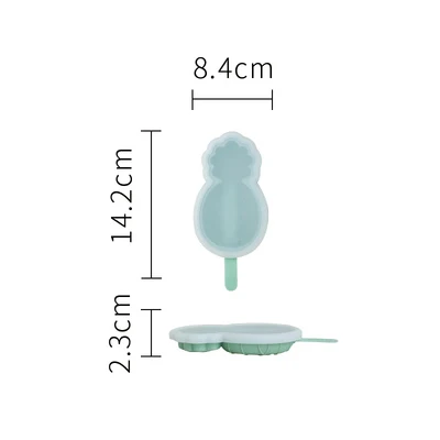 Еда Класс силиконовая форма для льда «формы для крема многоразовые пудинг мороженого на палочке формы морозильник мультфильм формователь кубиков льда палочки инструментов "сделай сам" - Цвет: Type D-Green