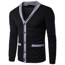 Весна бренд мужские свитера вязаный кардиганы с длинным рукавом Трикотаж пэчворк свитер куртка классическая мужская одежда