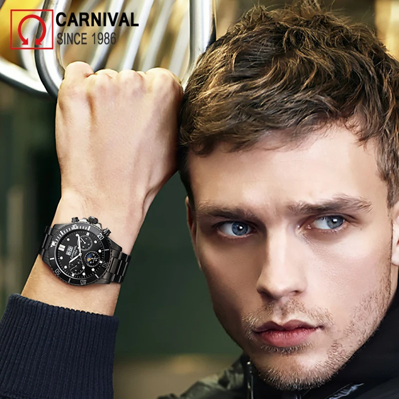 New 2018 Sport Carnival Designer Mechanical Automatic Watch Men Multifunction Waterproof Mens Watches Military Clock Submariner