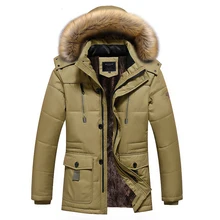 Новое зимнее пальто для папы, хлопковая куртка, Мужской Хлопковый костюм среднего возраста, бархатная Толстая хлопковая куртка, хлопковое пальто среднего возраста