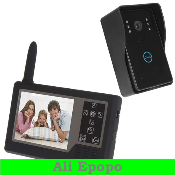 

Wireless Home Video Door Phone Intercom Doorphone Doorbell System, 3.5 Inch TFT Color Monitor + 1 Camera Kit