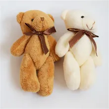 Милый мини Медвежата на шарнирах плюшевые игрушки Kawaii плюшевый медведь, куклы кулон Свадебная вечеринка подарок на высоком каблуке 11 см, 12 шт./лот