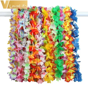 

36Pcs 50cm Hawaiian leis Garland Artificial Multicolor Hawaiian Party Flowers DIY Christmas Supplies Gift Decoration