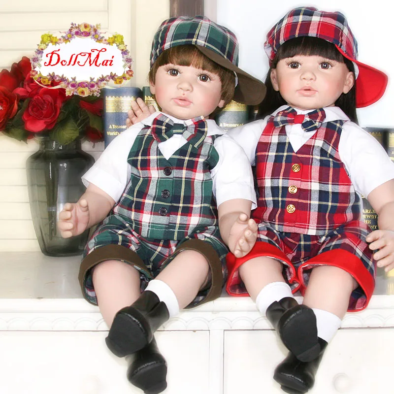 

60cm Silicone Vinyl Reborn Baby Doll Toys Girls Brinquedos Lifelike Princess Play House Baby Dolls Christmas Gifts