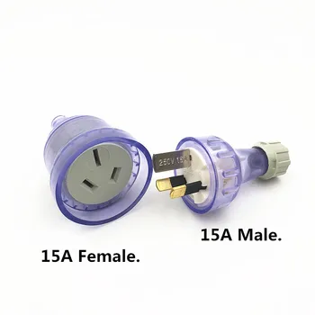 

1 pcs SAA Rewirable Plug Socket Australian 15A Female male Socket 3 Prong Electrical Socket Grounded Rewire Socket DIY Assembled