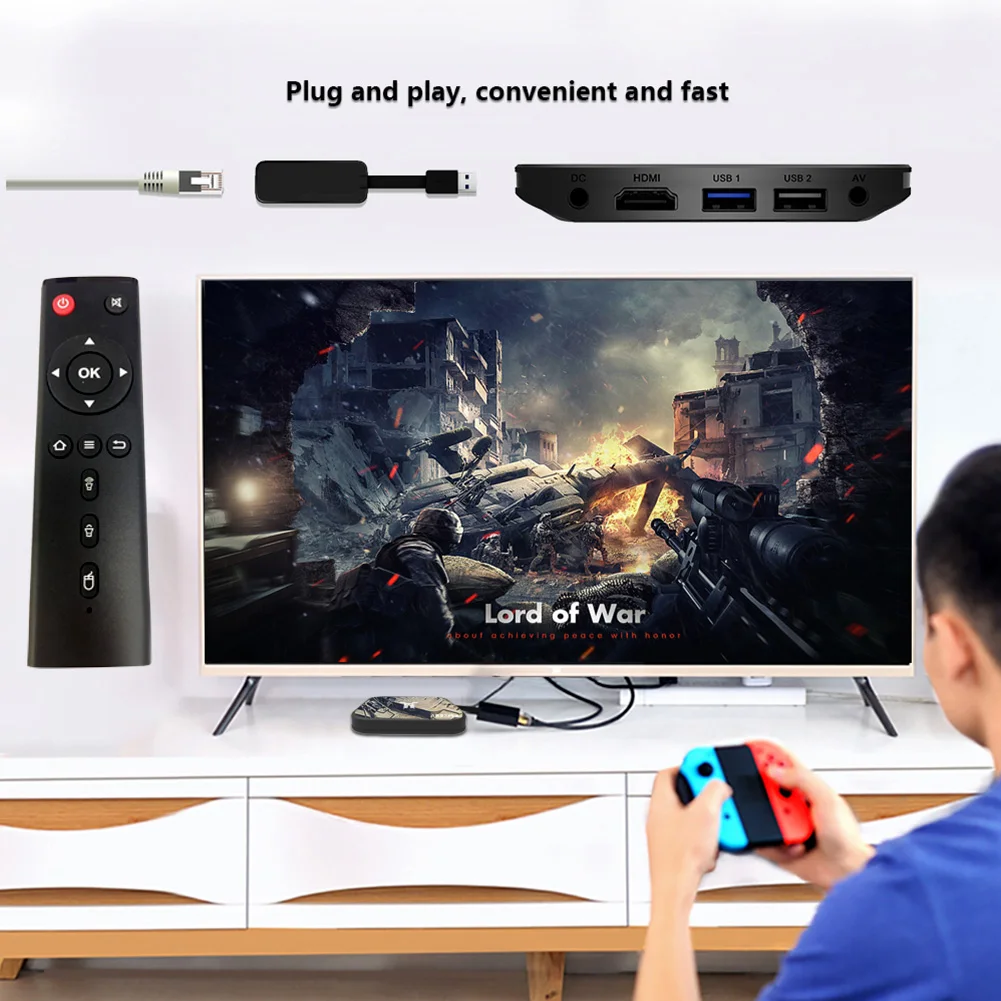 905Y2 A95X PLUS Smart Amlogic 4 Гб + 32 ГБ Android 8 1 четырехъядерный мини медиаплеер телеприставка
