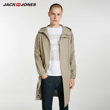 JackJones Мужской плащ с капюшоном ветровка длинная куртка 218321531