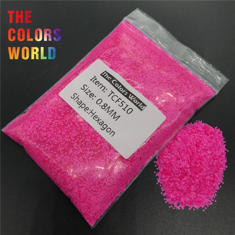 

TCF510 Hexagon Shape Neon Matte Rose Carmine Color Solvent Resistant Nails Glitter Nail Art Decoration Makeup Face Glitter DIY