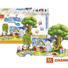 3D головоломки бумажная модель головоломки миф сюжета здания Лампа Аладдина Русалка Золушка Белоснежка Sweet Home Робинзон Крузо