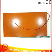 Силиконовая резина подогреватель бака для обогрева дизель 24 В 800 Вт 4"* 20"(508*1016*1.5 мм) 1000 мм провод выйти из короткие углу