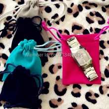 100 шт./лот CBRL бархатный шнурок мешок ювелирных изделий/мешок для косметики/гарнитура/часы, размер может быть настроены, различных цветов