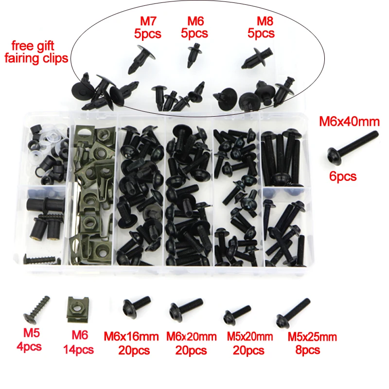 Полный Обтекатель Болты Комплект винты клипсы для BMW S1000R F800GS/GSA F700GS F650GS R1200GS LC R1200GS ADV R1200RT K1300R
