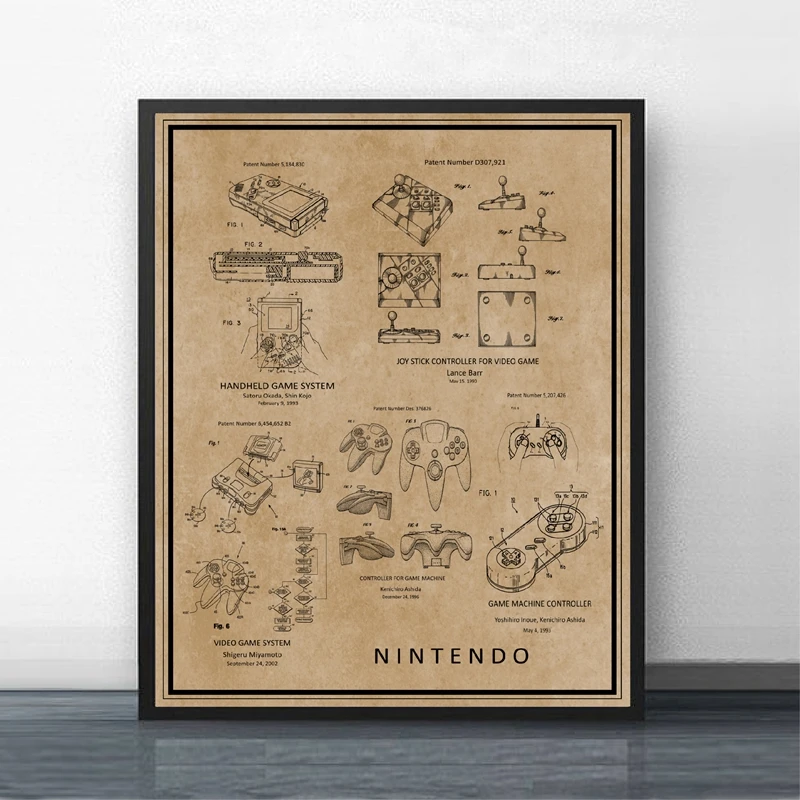Retro Patent Prints Home Decor
