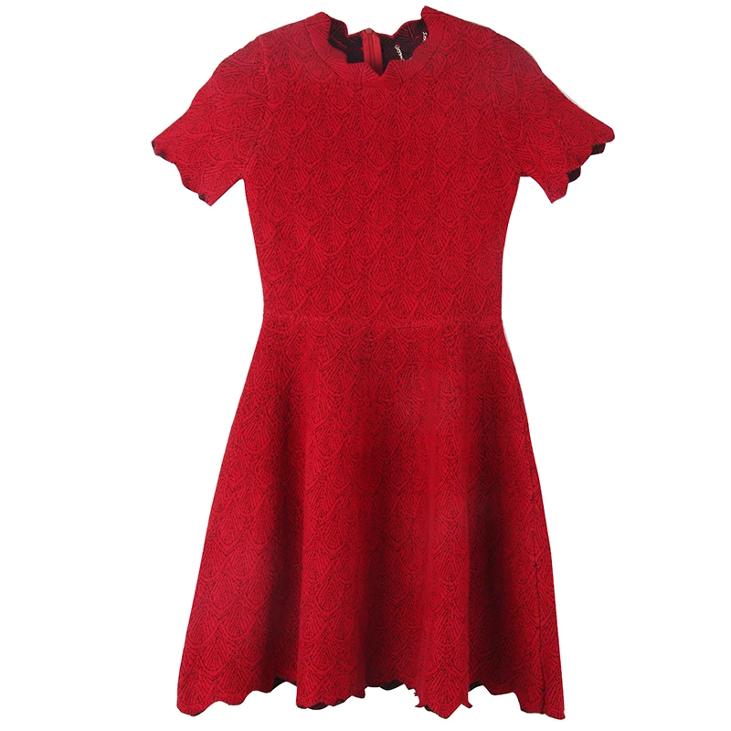 2017 autumn women knitted one piece dress