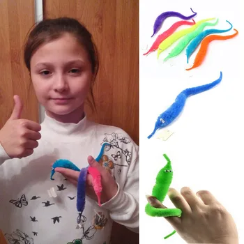 

1pc Plush Mr.Fuzzy Magic Wiggle Worm Stuffed Animals Toy Kids Gift Kids Toys Wholesale Promotion Gift 6 Color