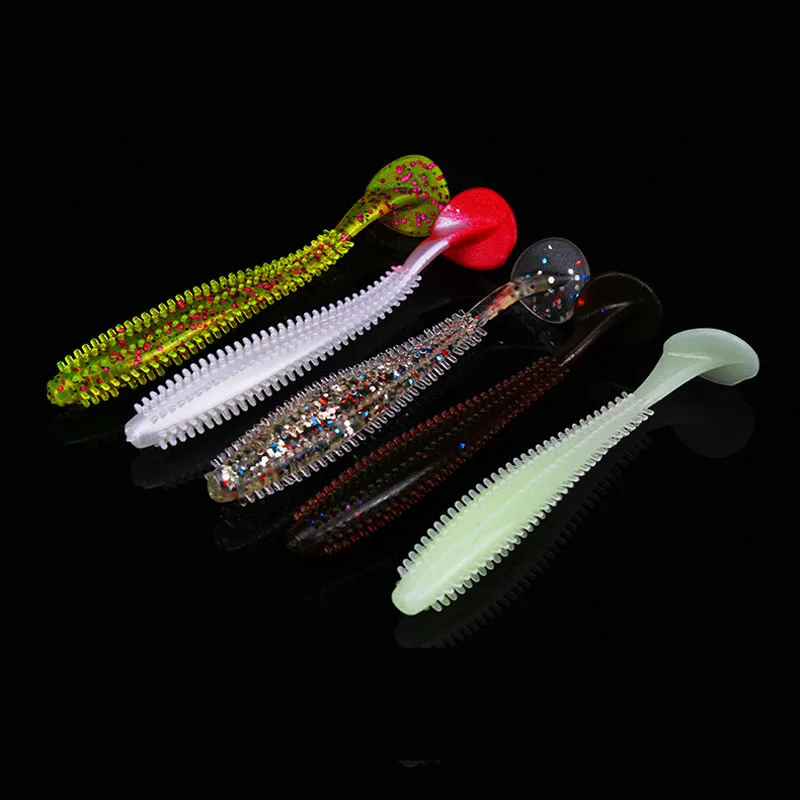 

5pcs Fish Worm Soft Baits 6cm/9cm Silicone Fishing Lures Jigging Fat Big Paddle Tail Drop Shot Bass Pike Perch Trout