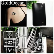 1 Книга 108 шаблон Водонепроницаемый тату книга трафаретов карта бит для аэрографа инструменты крем трафареты татуировки шаблон боди-арт живопись