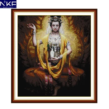 

NKF Dunhuang Figure Pattern Cross Stitch Needlework Counted Cross Stitch Kit Embroidery Craft Cross Stitch for Home Decor
