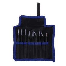 9 шт./компл. ESD нержавеющая сталь Tweezers антистатические прецизионные пинцеты инструмент для ремонта