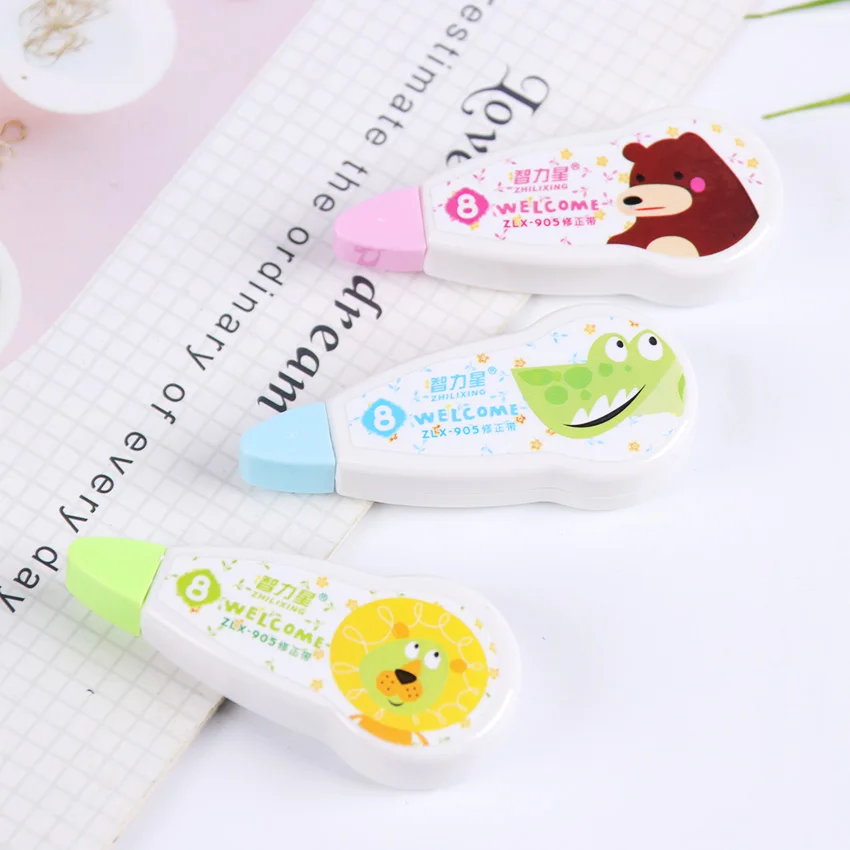 1PC Popular Mini Cartoon Shaped Correction Tape Altered Tools School Office Modify Stationery Kids Gift