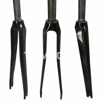 

Road Bicycle Front Fork 700C Carbon Fibre Road Bike Fork 28.6mm 1-1/8 V Brake Cycling Parts UD Weave Finish Glossy Black