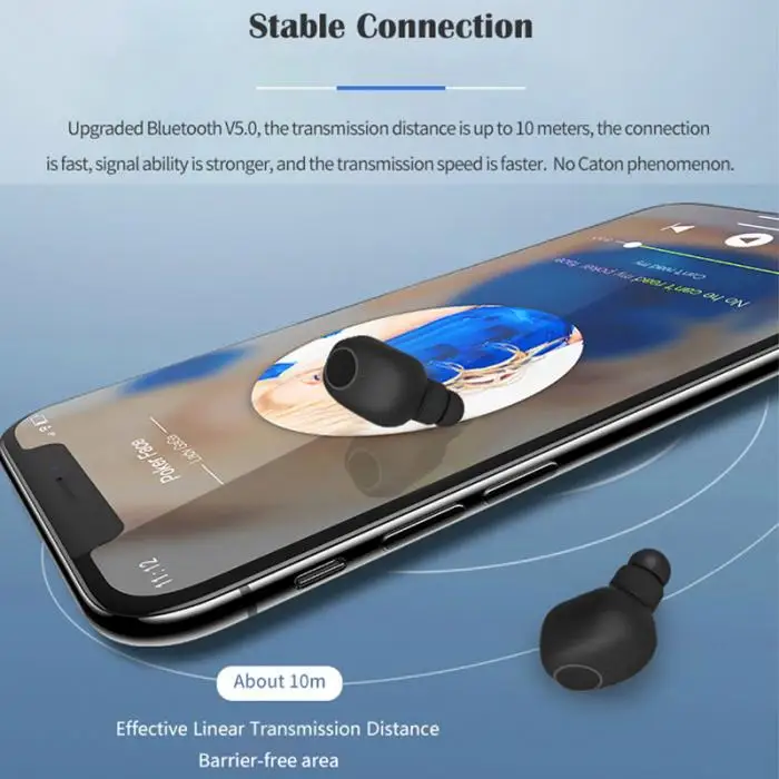 1 пара Bluetooth наушники спортивные водонепроницаемые в ухо стерео беспроводные наушники с зарядным Pod NK-Shopping