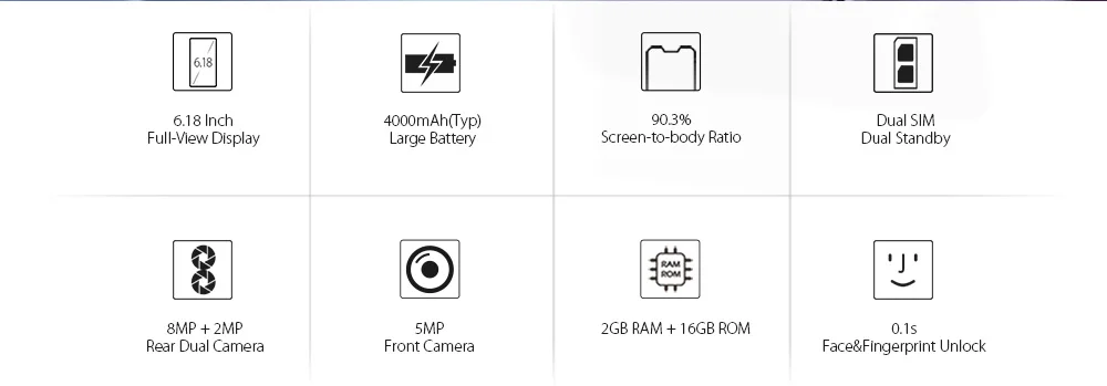 Мобильный телефон LEAGOO M11, 4G LTE, Android 8,1, 2 Гб ОЗУ, 16 Гб ПЗУ, четырехъядерный смартфон, аккумулятор 4000 мАч, 6,18 дюйма, сотовый телефон