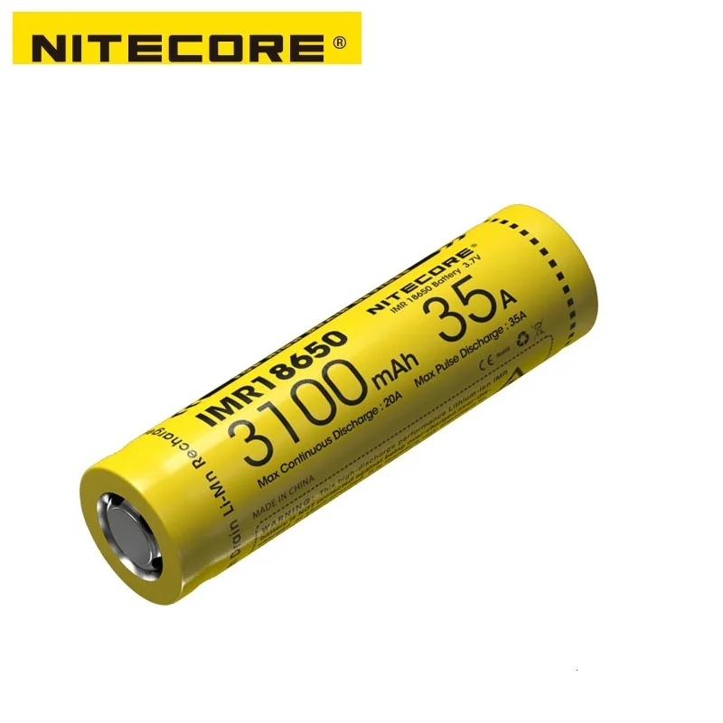 Аккумуляторная батарея Nitecore IMR18650 3100 мАч 35 А 3 7 в|batteries batteries|battery rechargeablebattery rechargeable