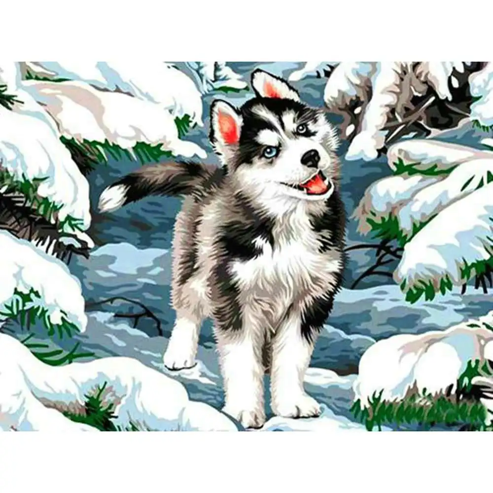 LaoJieYuan Алмазная вышивка декорации Snowwolf полный DIY алмазная живопись крестиком