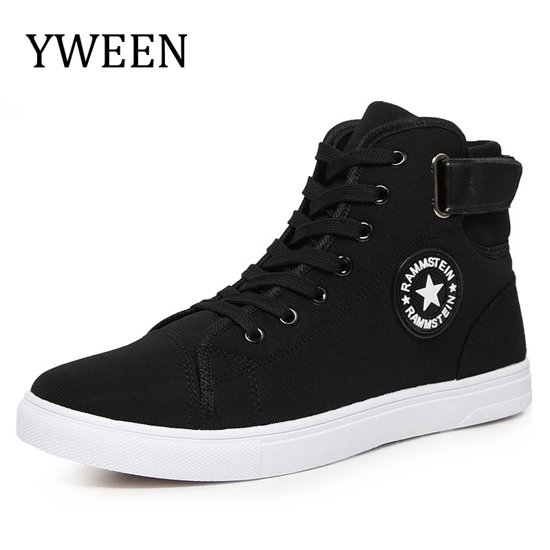 YWEEN Men Canvas Shoes Spring Autumn Top Fashion Lace-up High Style Solid Colors Flat With Youth Oxford Casual Shoes men shoes new autumn fashion men casual shoes lace up warm brand winter shoes mixed color high top flat with mens shoes