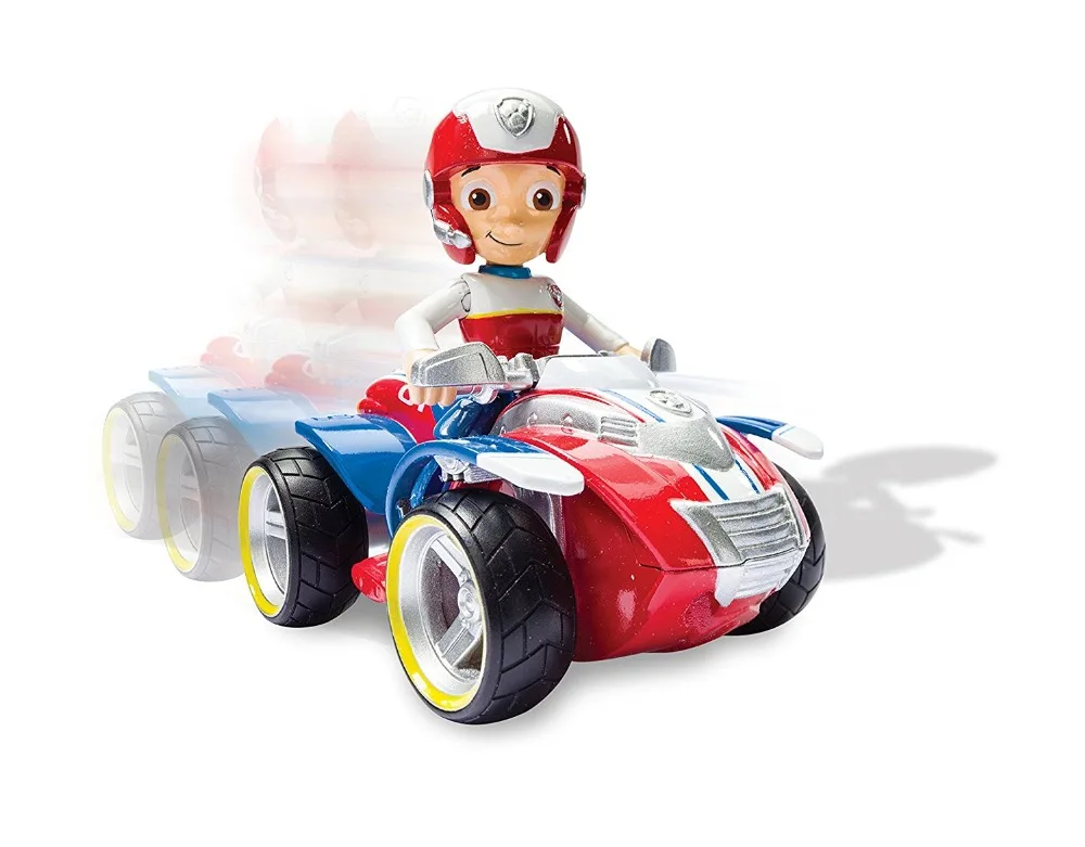 Without box! Genuine Paw Patrol RESCUE RACERS Skye Ryder chase marshall rocky zuma rubble Everest Tracker Vehicle & Figure toy