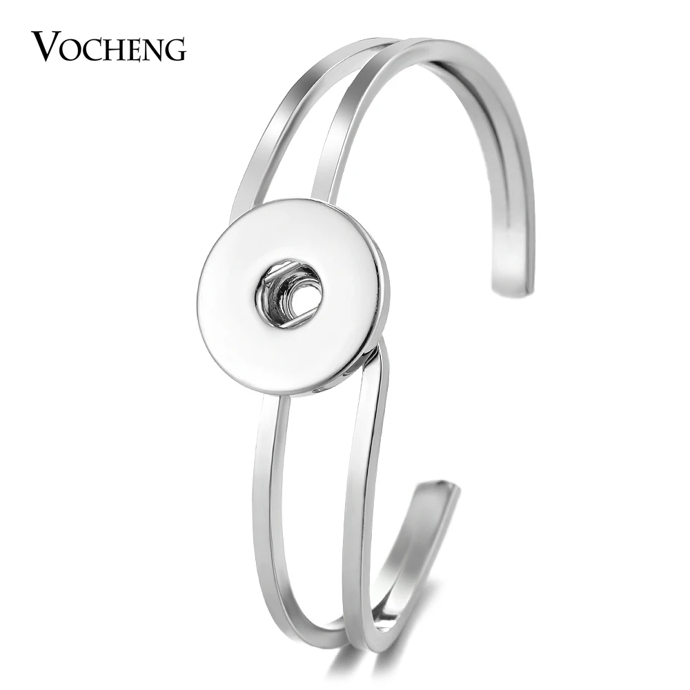 

10PCS/Lot Wholesale Snap Charms Open Bangle Vocheng Ginger Snap Jewelry for Women Fit 18mm Button NN-591*10