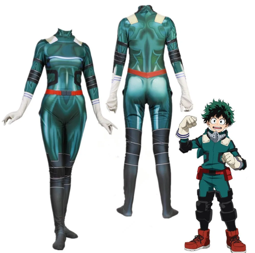 Аниме Boku no Hero Academy Deku izku Midoriya костюм мой герой Academy Косплей Боди Zentai костюм комбинезон для Хэллоуина