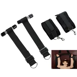 Прямая продажа с фабрики сексуальные наручники черный ограничения ноги манжеты БДСМ секс-игрушки для пар Связывание эротическое женское