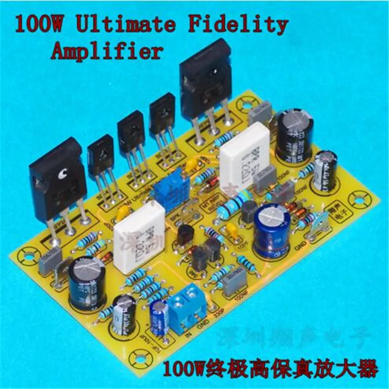 

100W diy audio Ultimate Fidelity Amplifier board MOS tube IRFP240 IRFP9240 class AB FET amplifier board finished board 1pcs