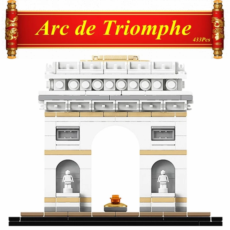 

Happy Birthday Gifts Compatible Legoing Architecture Arc de Triomphe Paris,France Model Building Blocks Toys Children Legoing