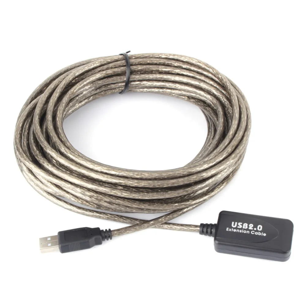 2,0 USB 5 м/10 м/15 м/20 м Удлинительный кабель Активный Кабель ретранслятор для мужчин и женщин высокоскоростной провод USB адаптер для портативных ПК