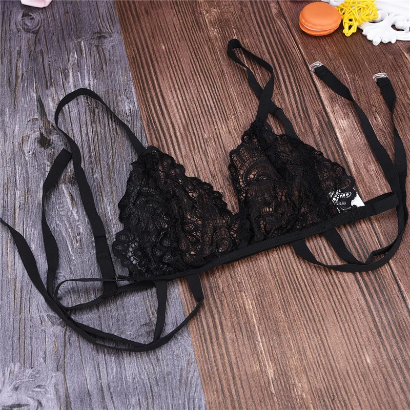 Women Sexy Lingerie Set Hot Erotic Sheer Lace Bra Set Transparent Cross Strap Open Bralette Panties Bikini G String Underwear PJ Women Sexy Lingerie Set Hot Erotic Sheer Lace Bra Set Transparent Cross Strap Open Bralette Panties Bikini G String Underwear PJ