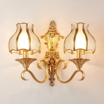 

Retro Wall Lamp Vintage Copper Wall lights Hotel Sconce Balcony Stair Porch Restaurant Bar Bedroom Wall Light Home Lighting