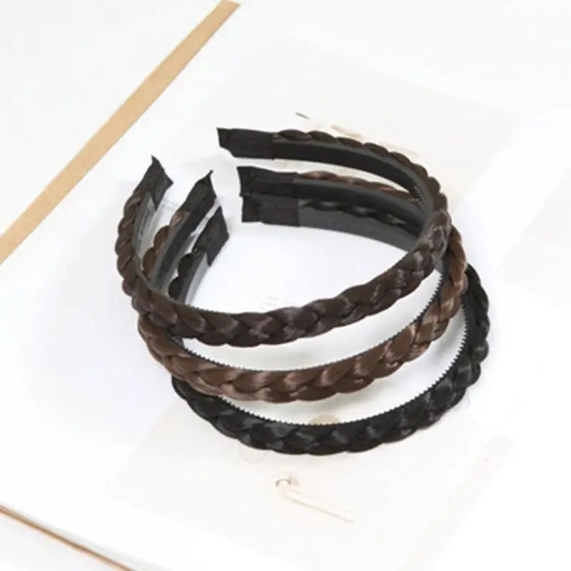 

Wig Twist Headband Handmade Women Hair Accessories Fashion Plaited Braid Hair Bands 2018 New Womens Hairband